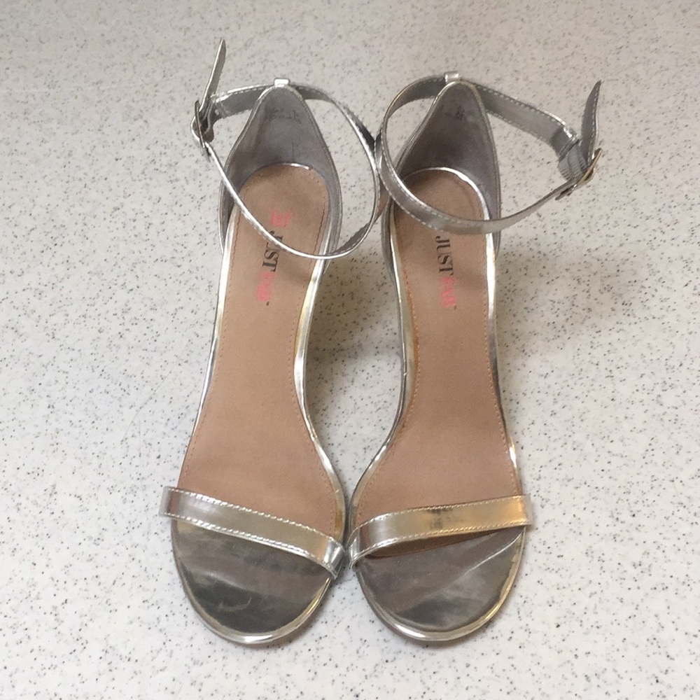 Just Fab Silver heels
